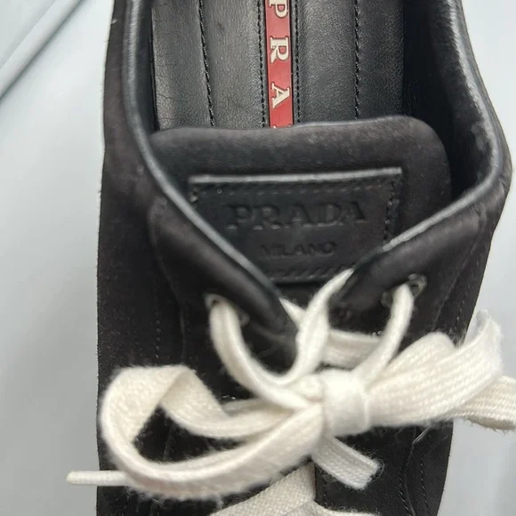 Prada Black Suede Sneakers 9/39 - Picture 4 of 9